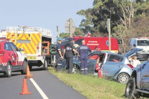 Een beseer in botsing buite Stellenbosch