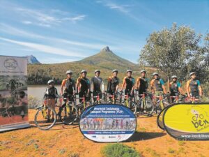 Fietsry in Idasvallei bemark