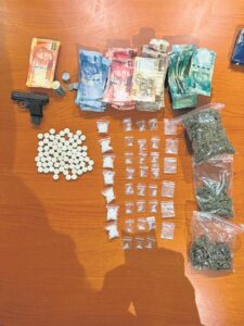 Five arrested after shack search