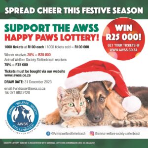 Support animal welfare, Happy Paws Lottery now open