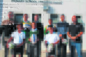 SCHOOLS: Welcomed sports donation for PC Petersen Primary