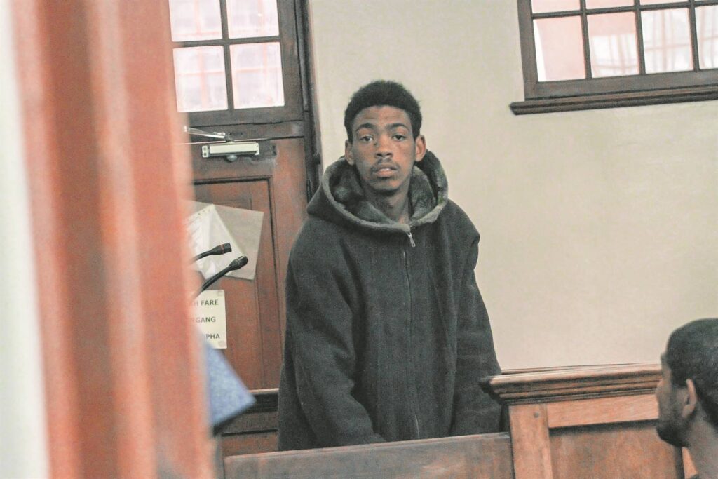 Rudolf Hufke (19) in die Stellenbosch-hof. Foto: Francois Lombard