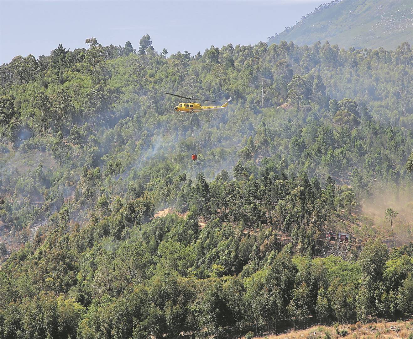 Firefighting in the Cape Winelands District Municipality. This fire occurred in Ida's Valley, Stellenbosch.