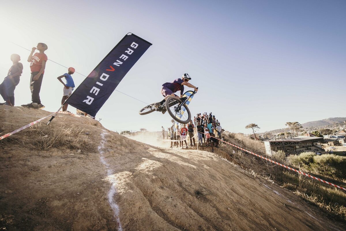 Mountain-biking action in Khayamandi