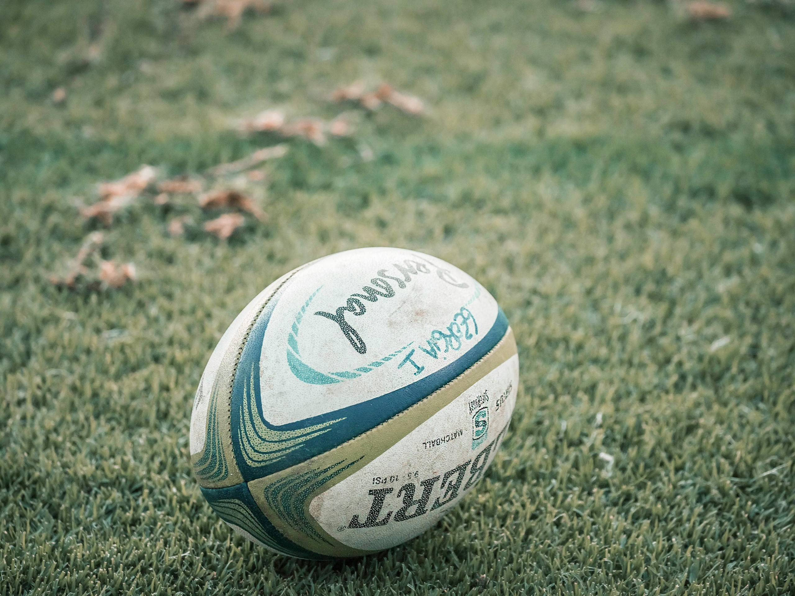 Photo of rugby ball.