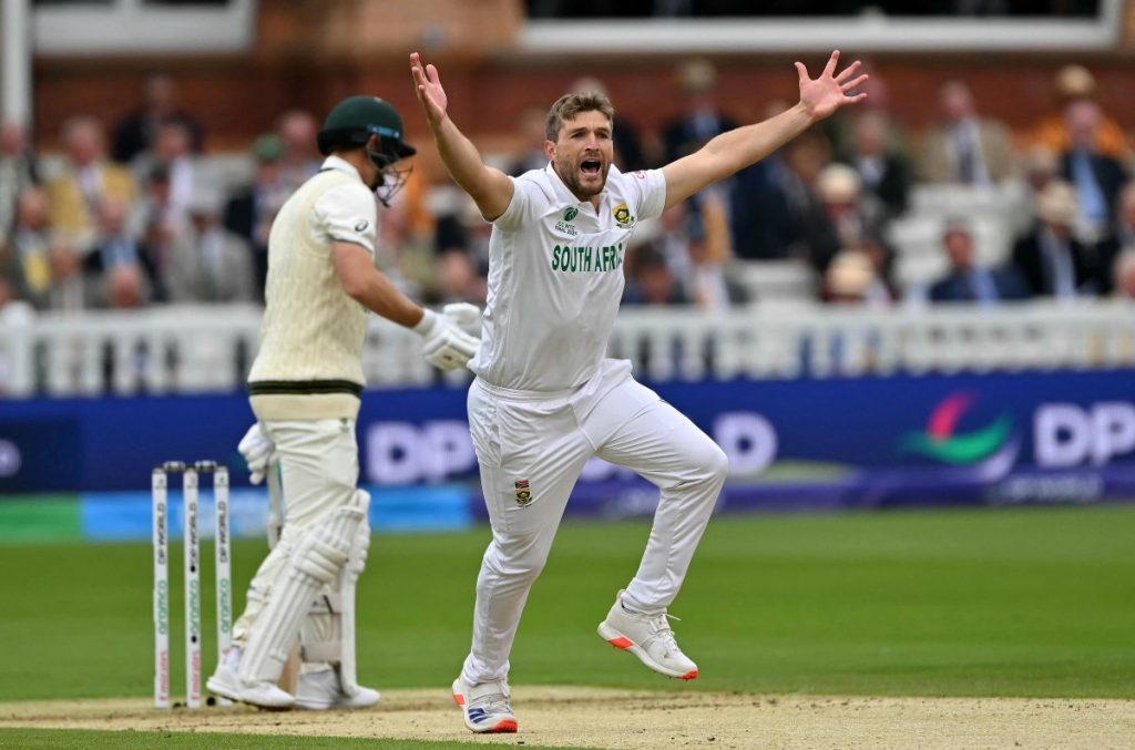 Wiaan Mulder in action against Australia at Lord's in London last month.(Photo by Glyn Kirk/AFP) 