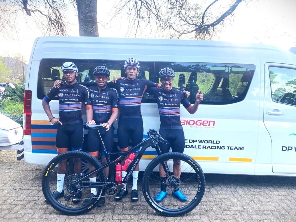 Closer to home five of the team's members tackled the Lourensford MTB Classic. The riders took on the 12 km long and 600 m high route in the Helderberg and Hottentots Holland Mountains. Locals Ziandro Jordaan (2:24:31) and Luyanda Tobigunya (2:24:31) finished in the top 20, and all in the top 20 of their respective categories. Tobigunya was also crowned the champion of his age group. According to team manager Chris Norton the team is growing from strength to strength and looks forward to some great team racing soon. The team thanks their "amazing sponsors" for making these opportunities possible.