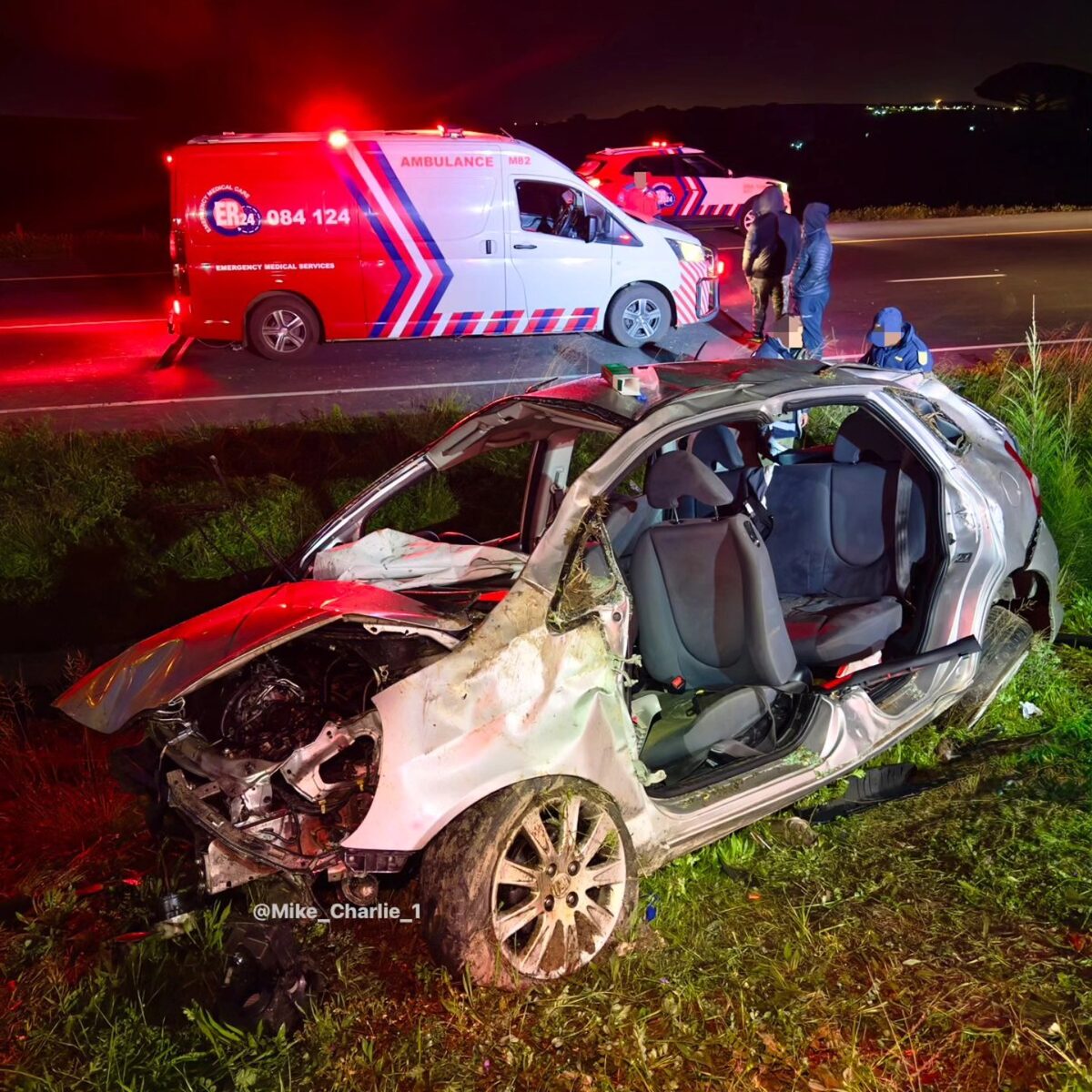 Somerset West police are investigating a case of culpable homicide following a fatal rollover crash outside Raithby last Wednesday (27 August). According to police spokesperson Sergeant Suzan Jantjies, the accident occurred on the corner of the R44 and Cordoba Road at 03:50. "It is believed that the vehicle, with five occupants, was travelling from Strand towards Stellenbosch," she said. "The driver reportedly lost control of the vehicle, which overturned. One occupant, a 26-year-old Zimbabwean national, died on impact while four others were transported to hospital." Jantjies said the cause of the accident is being investigated. Anyone with additional information is urged to call Detective-Sergeant Selwyn de Koker on 021 850 1302. Photo: Mike_Charlie_1/Facebook