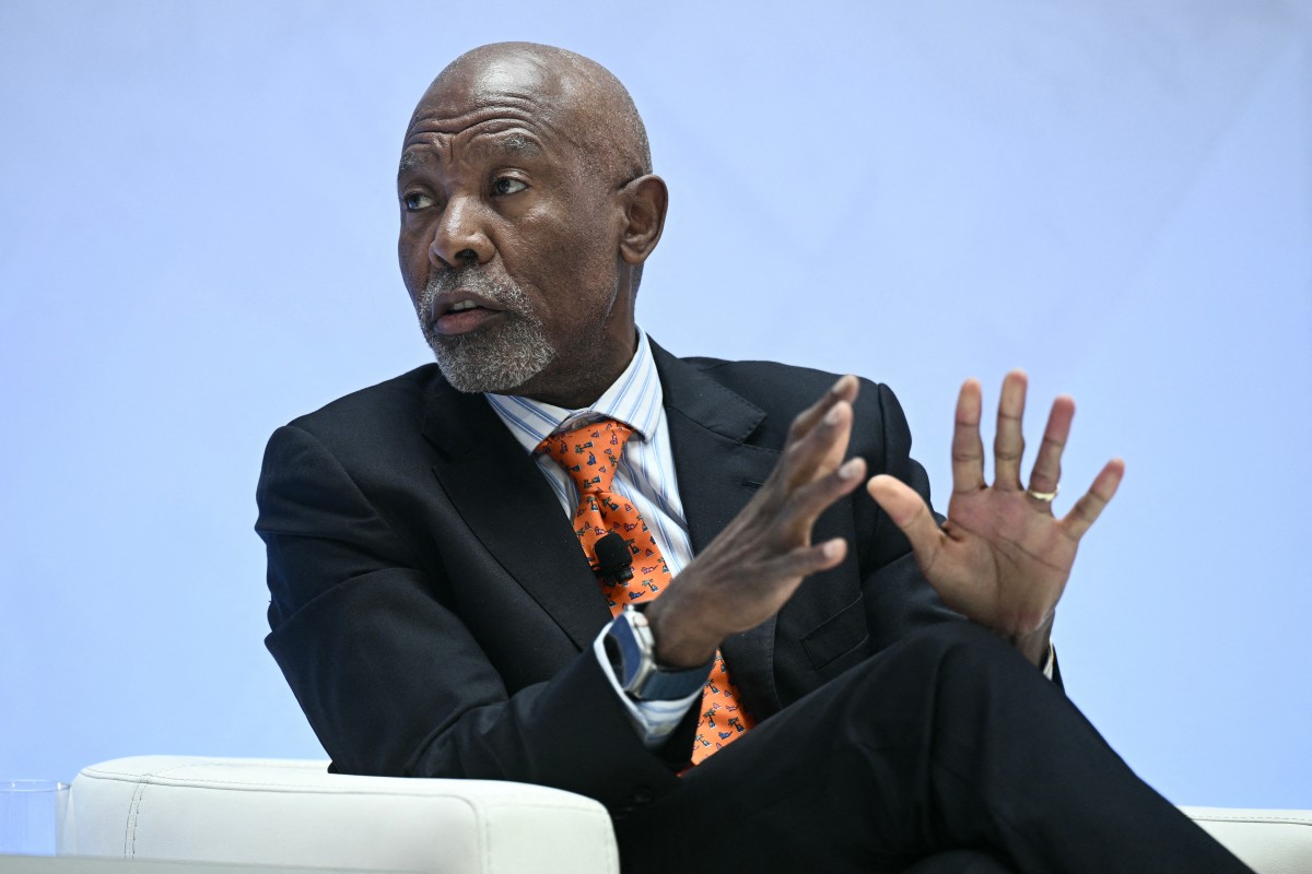 Lesetja Kganyago, governor of South Africa's Reserve Bank. (Photo by Brendan Smialowski / AFP)