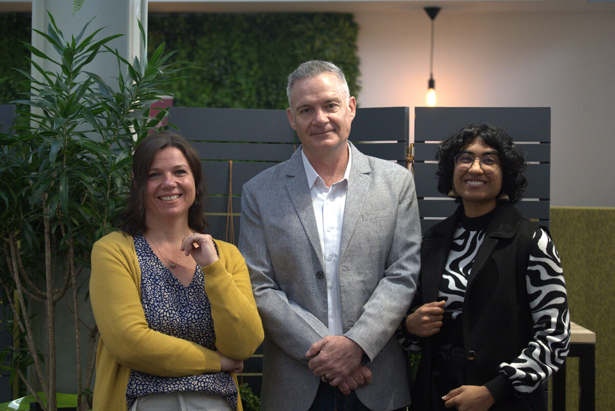 Founders of Impact Hub Cape Winelands (from left) Marli Goussard (co-founder, CEO and business lead), Danie Jacobs (co-founder, COO and programmes lead) and Jasmine Jacob (co-founder, communications and community lead). Photo: Jason Samuels
