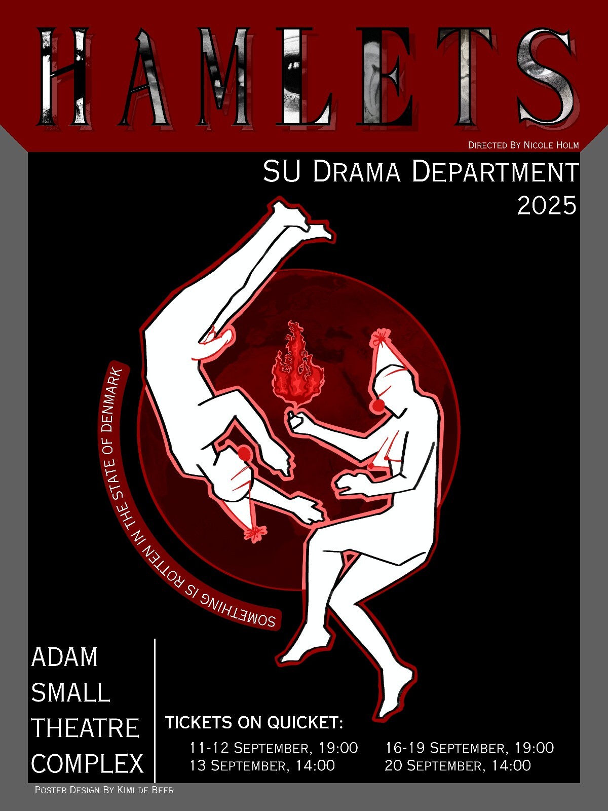 Die plakaard vir die vertoning, wat in September aabgebied is.