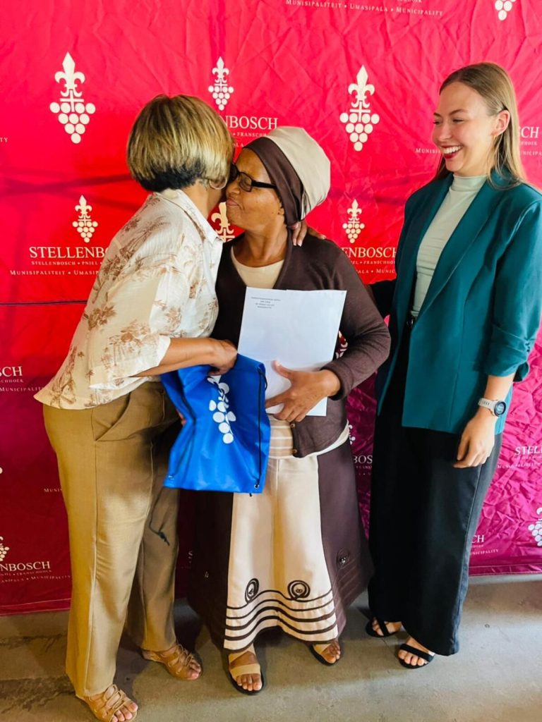 Title deed handover to 63 residents of Khayamandi by Stellenbosch Municipality at Amazink.