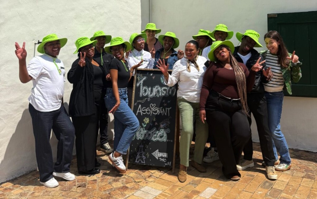 The recently graduated group of tourism assistants who will be serving Stellenbosch.