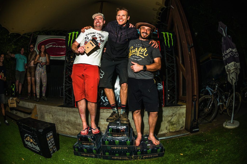 The masters' podium (from left) Sven Milton, Peter Futter and Pieter Henning.
