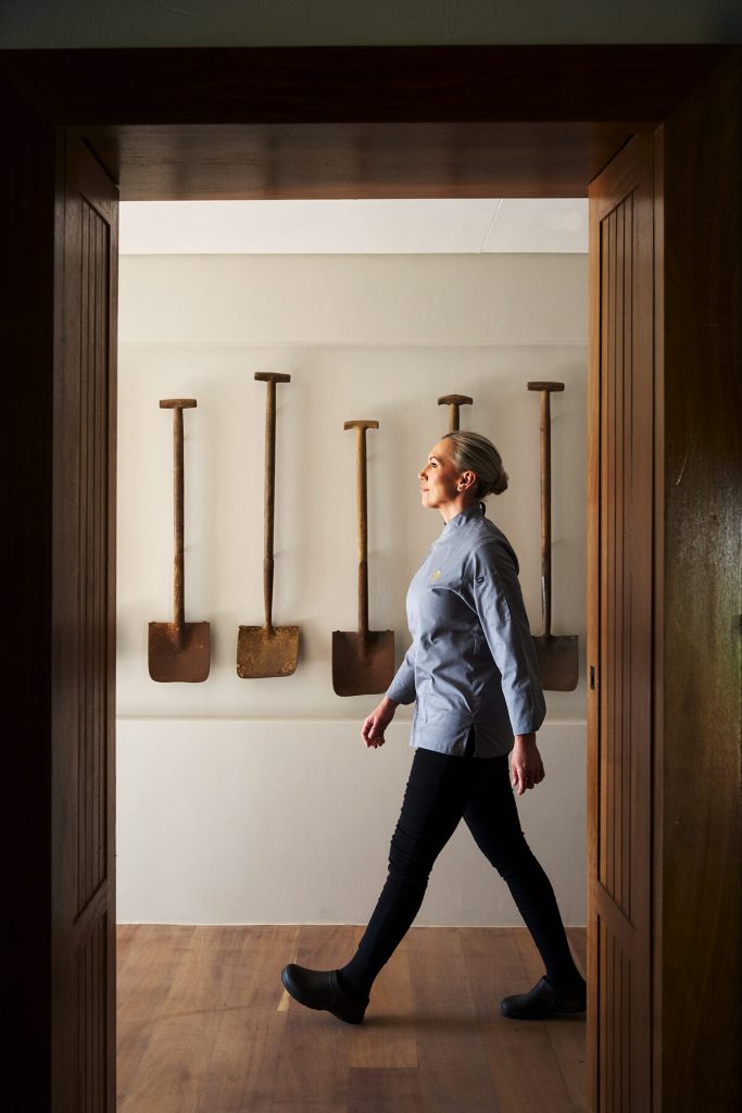 Michelle Theron, executive chef at Vergenoed Löw crafting a brand-new gastronomic experience at the historic farm. Photo: Sean Gibson