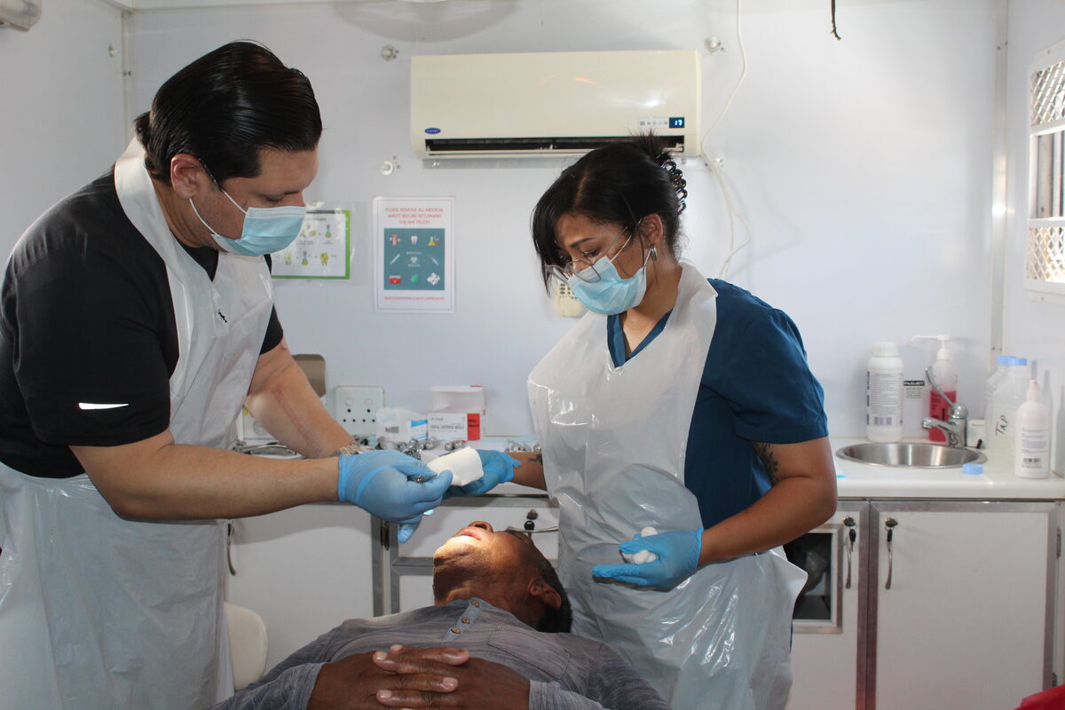 Dental team spreads smiles