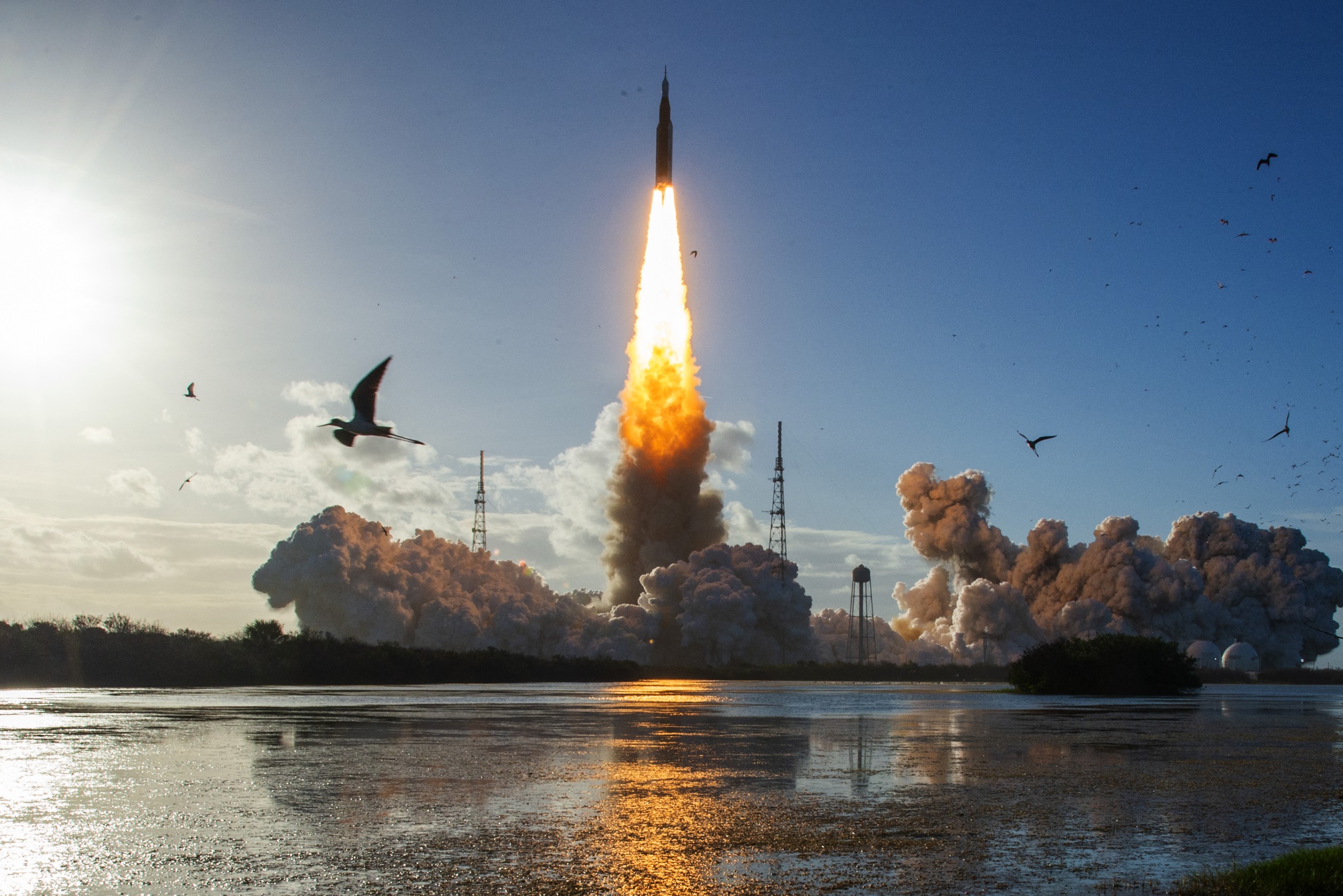 Photo by JIM WATSON / AFP The Artemis II crewed lunar mission lifts off from Pad 39B at Kennedy Space Center in Cape Canaveral, Florida, on April 1, 2026.