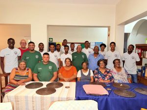 Local club’s footballers reach out to Noah House elderly
