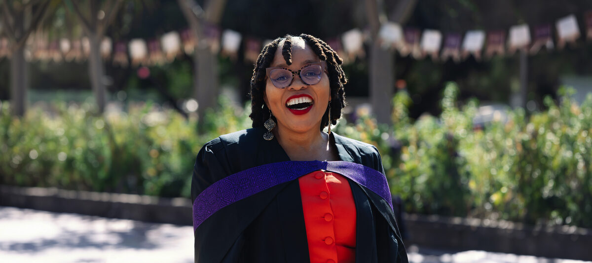Khayamandi resident Noku Katom recently graduated cum laude from Stellenbosch University. Photo: Henk Oets