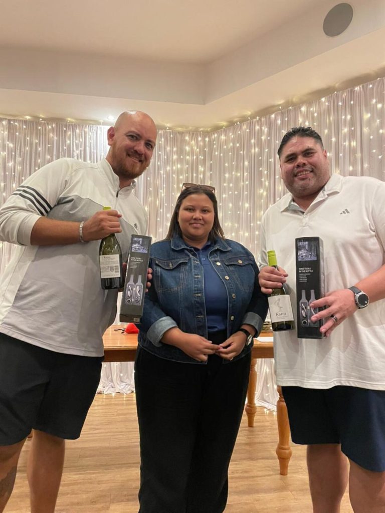 Allan Lockey and Rupert Schultz also won prizes on the night, which was handed over by Taymia Arnolds.