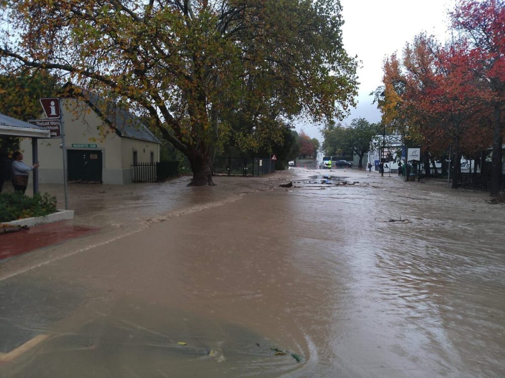 Flooding autumn storm western cape 2026
