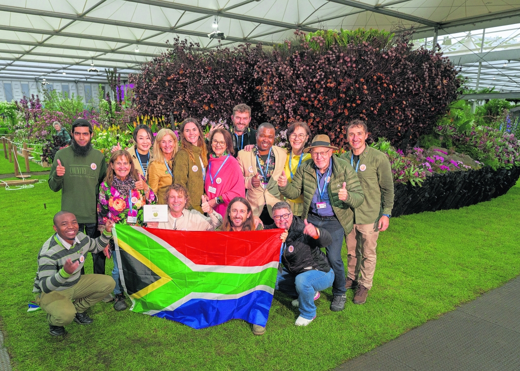 Team South Africa in front of their gold-medal winning display.