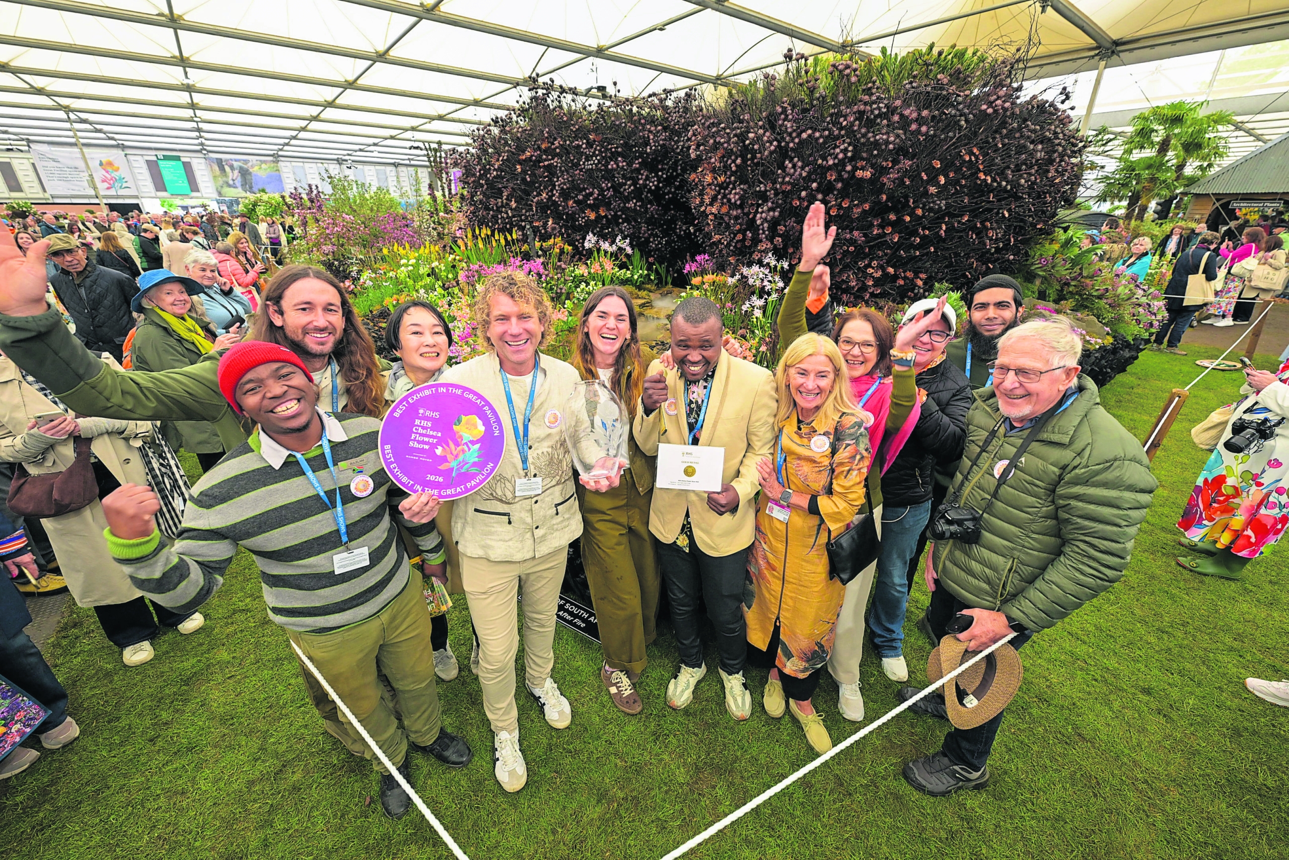 For the third consecutive year, Team South Africa was awarded both the Gold Medal and the Best Exhibit in the Great Pavilion at the prestigious RHS Chelsea Flower Show in London.