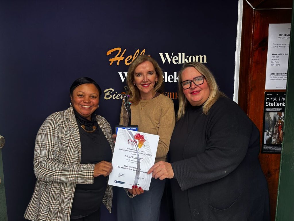Jenna Moses, Annemie Liebenberg and Elmarie Rabe of Visit Stellenbosch.