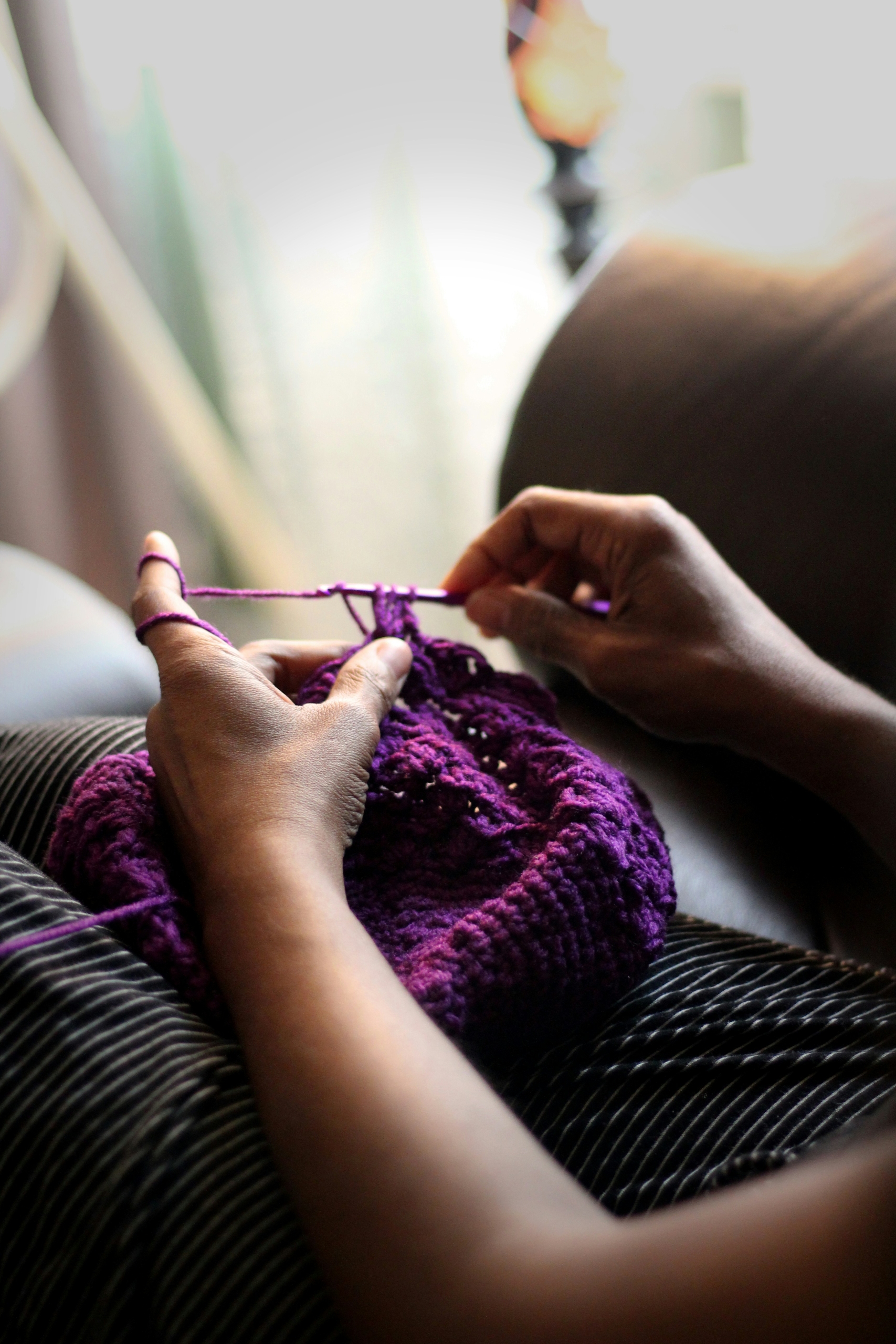 Knitting stock image