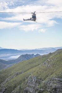 Zip past falls, over valleys