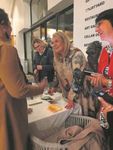 Zelda at networking gig