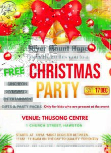 Christmas party to restore hope
