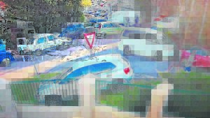 Toestroming van rugbyondersteuners pla