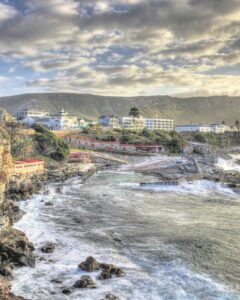 View over the Old Harbour to the CBD of Hermanus