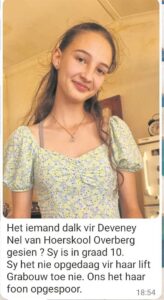 Vermiste leerder se liggaam gevind