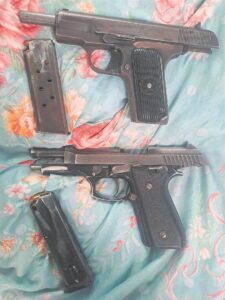 Guns, ammo, drugs seized