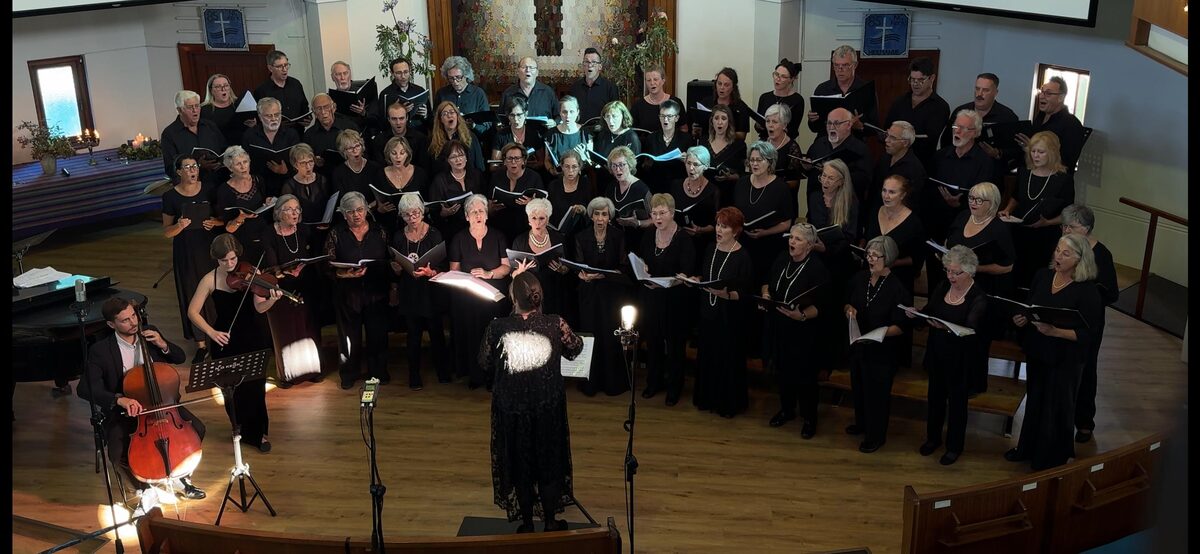 Pro Musica Choir rehears for a concert of Easter Choral works