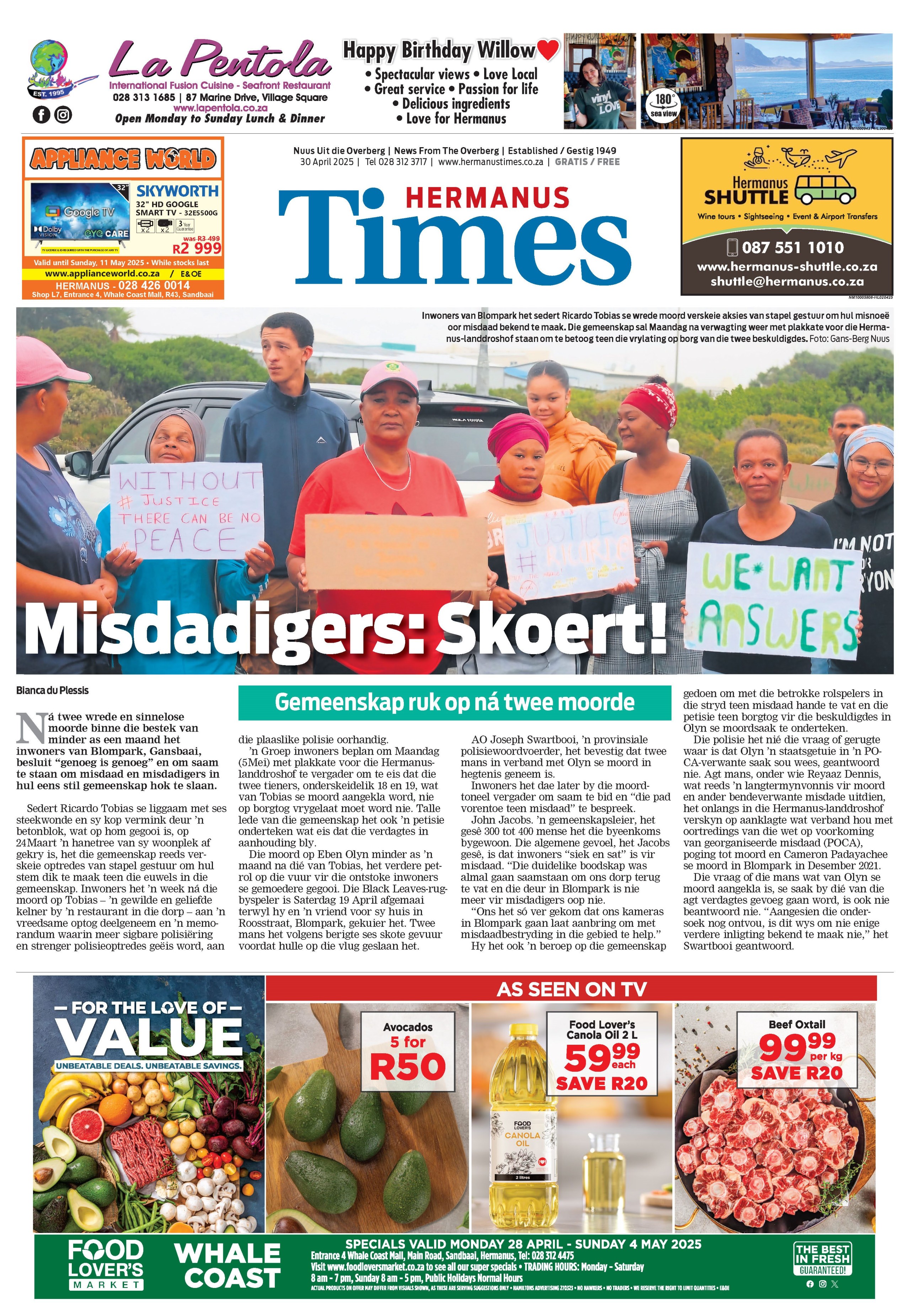 Hermanus Times E-edition 30 April 2025