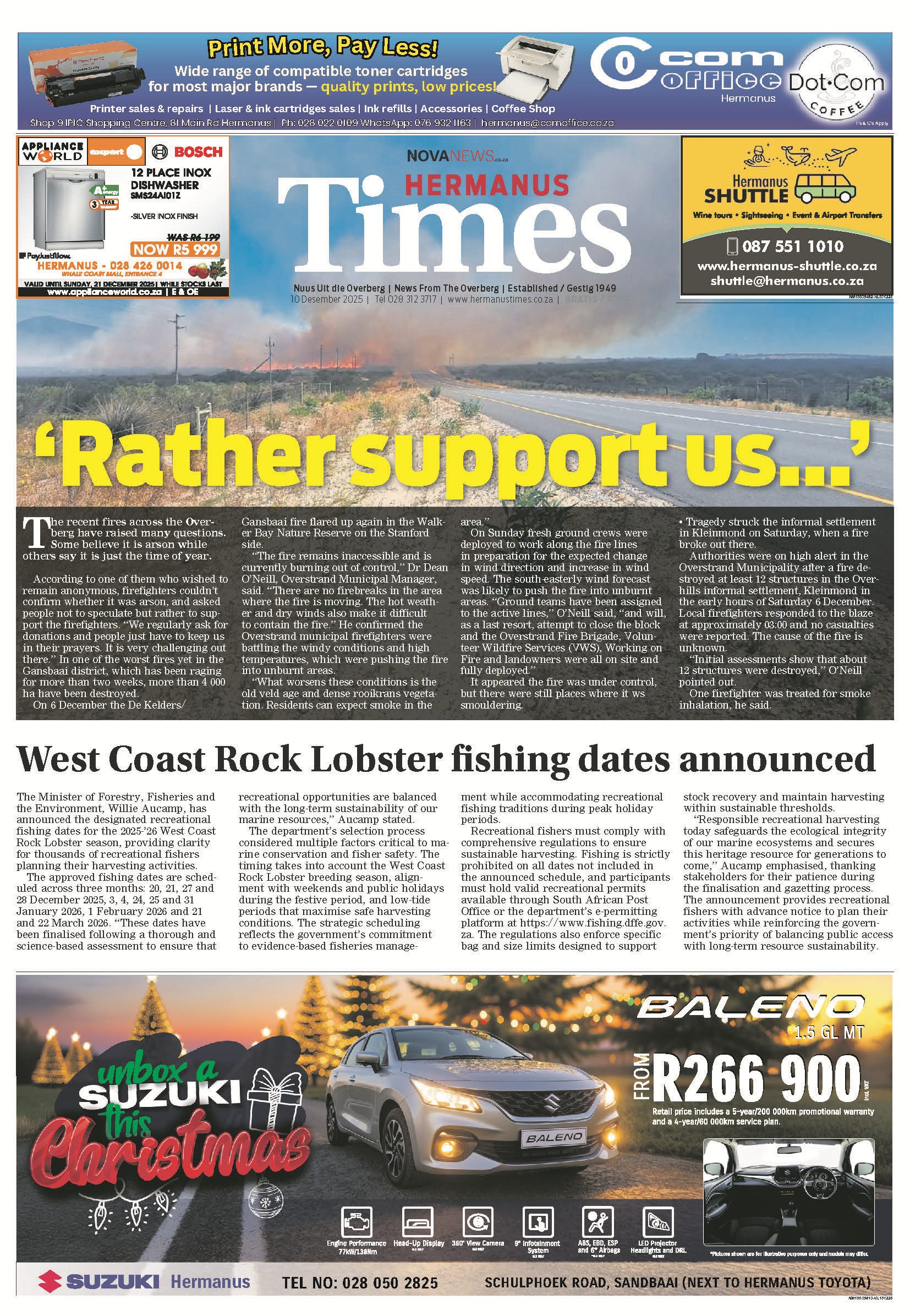 Hermanus Times – e-Edition – 10 December 2025