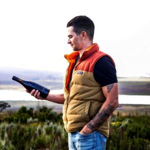 American Trevor Deruisé in Agulhas vineyards