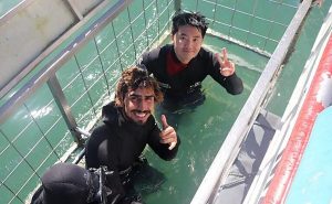 LA skater rolls to Marine Dynamics in Gansbaai for lifetime experience
