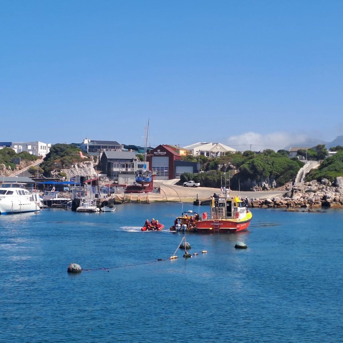Overnight rescue operation at sea near Hermanus saves man’s life