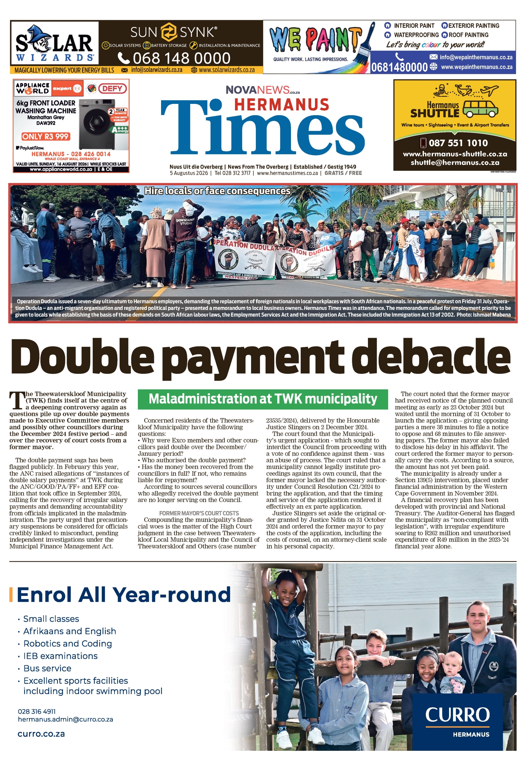 Hermanus Times – E-edition – 5 August 206