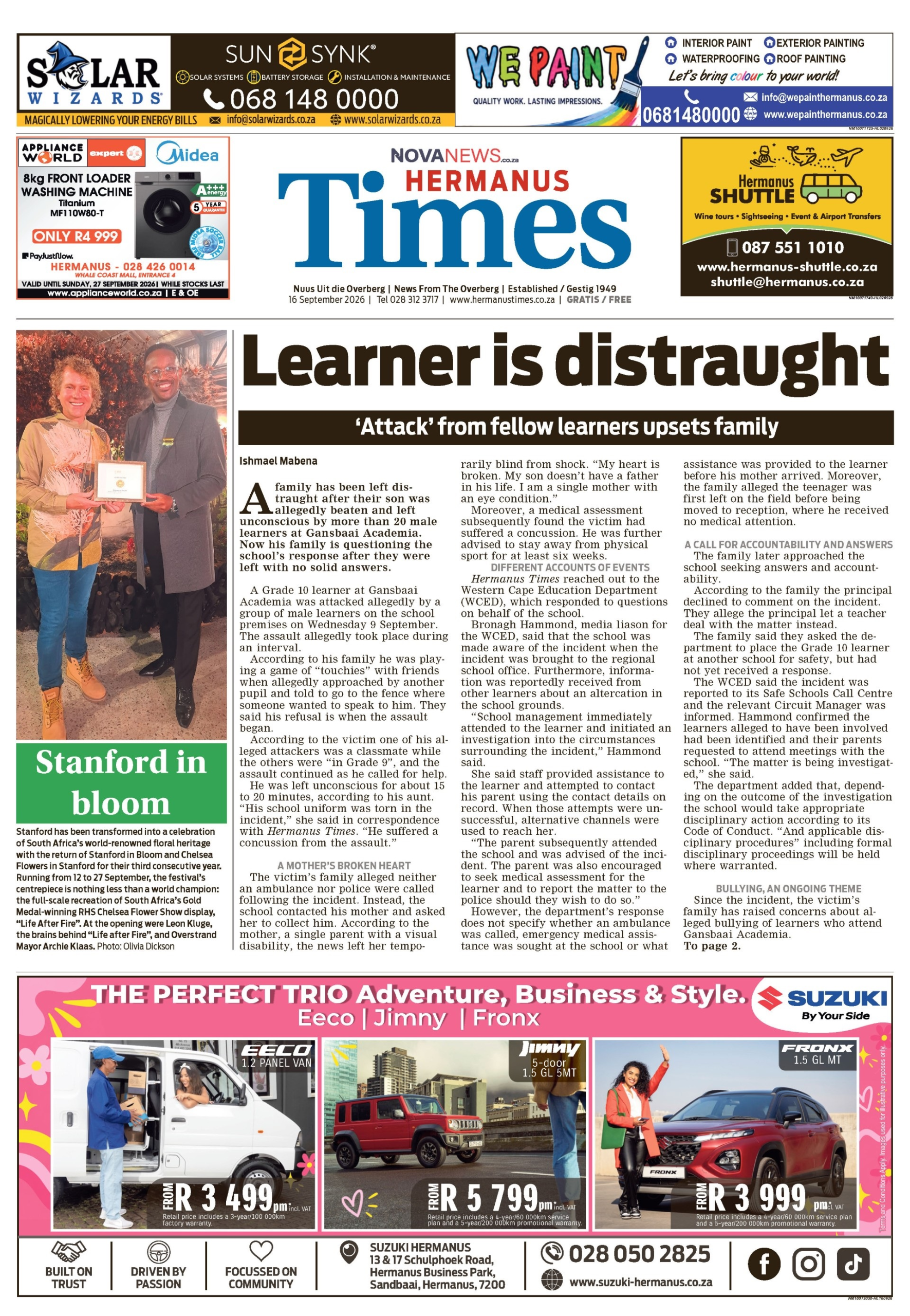 Hermanus Times – E-edition – 16 September 2026