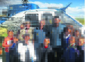 Helikopter begin leerlinge se naweek op hoë noot