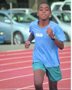 Jong atlete presteer