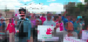 Michausdal hou protesoptog teen geweld