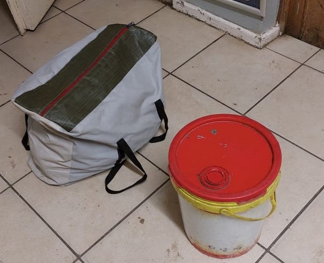 Police confiscated loose dagga that was stored in 