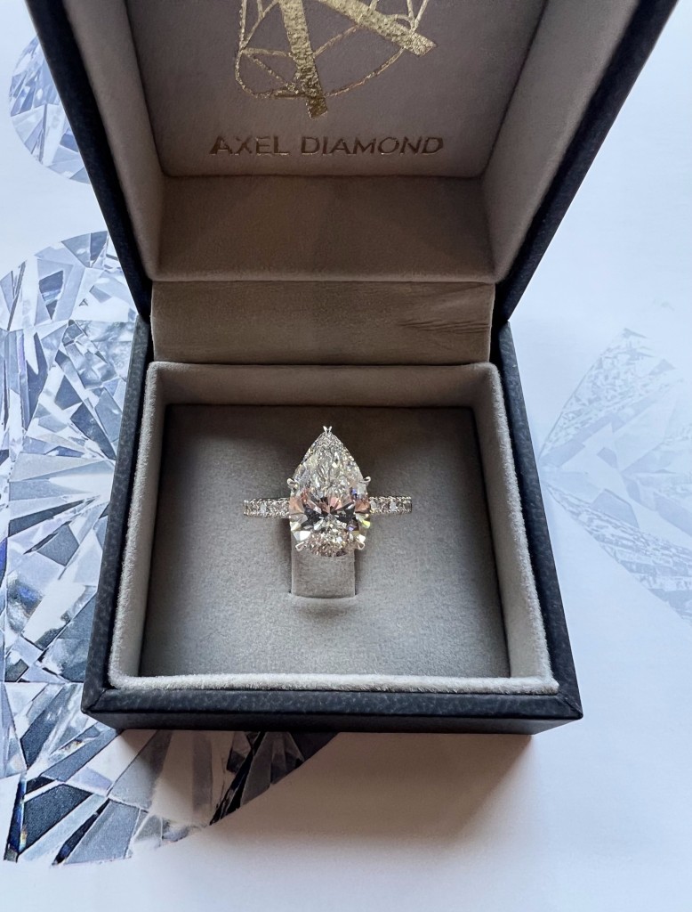 A large diamond ring.