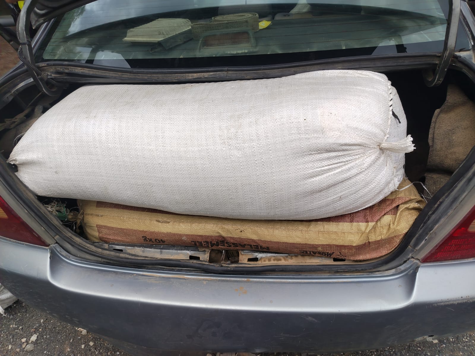 Drugs covered in a sheet.